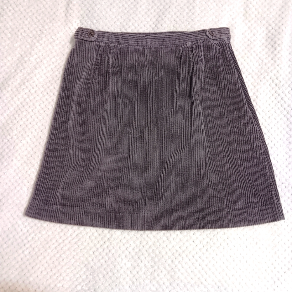 Dark‎ Academia Chunky Corduroy LightAcademia Soft Girl Boho Mini Skirt Size 10P